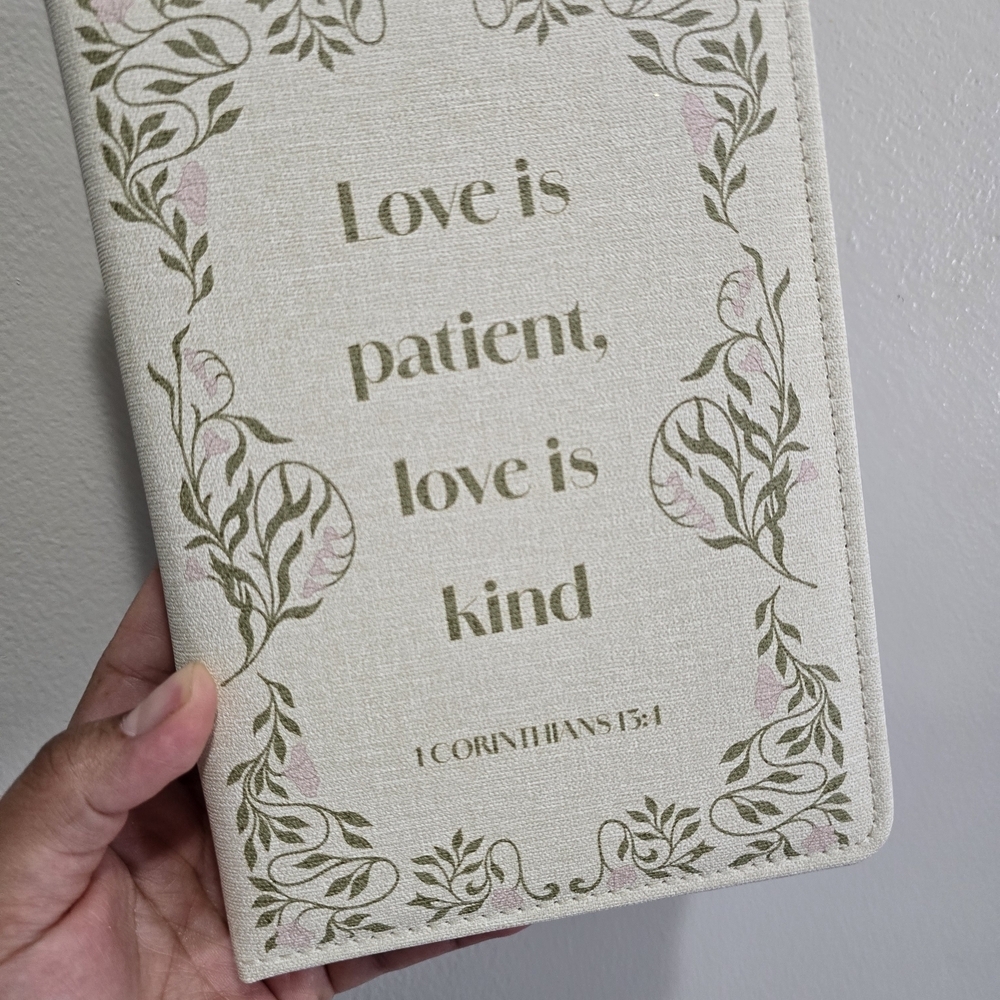 Love Is Patient, Love Is Kind Floral Home Office Planner - Cream & Pink - Picture 4 of 9